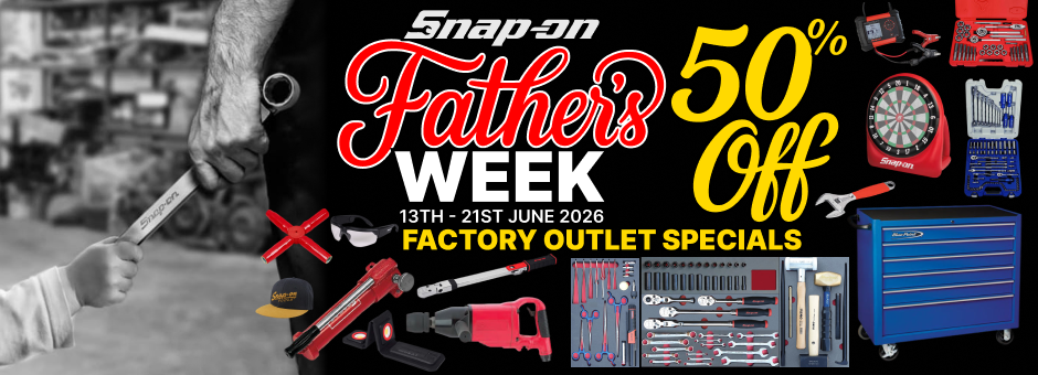 Snap-on Fathers Week 50 percent off from 13th to 21st June 2026